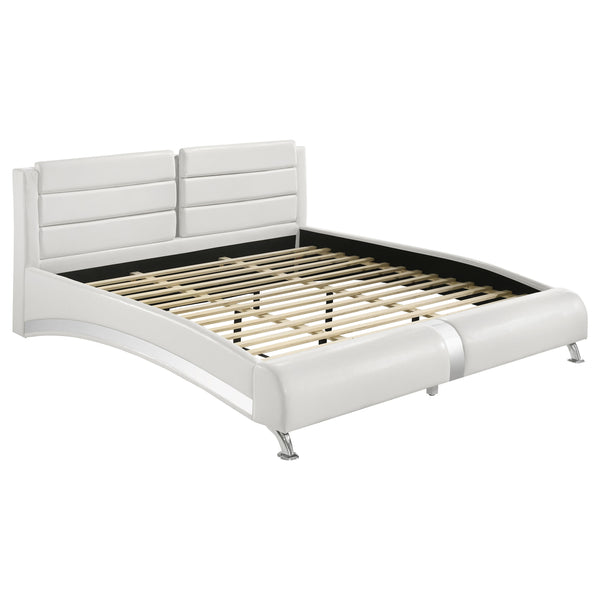 English Elm Fillmore White 4-Piece Eastern King Bedroom Set - Modern Design With Upholstered Headboard & Storage B062S01373