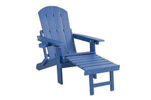 English Elm Lounge Chair - Durable Dark Blue Outdoor Seating, All-Weather Design With Stainless Steel Hardware W2085P362973