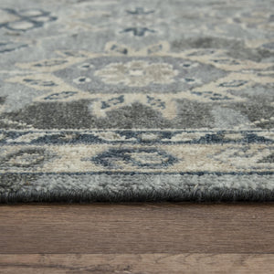 Alora Decor Mila Gray Floral Hand-Knotted Wool-Tencel Rug — Transitional Oriental-Inspired Design, Durable Elegance 9' x 12' 02702710200330912