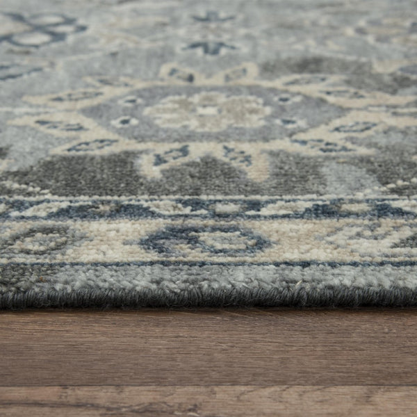 Alora Decor Mila Gray Floral Hand-Knotted Wool-Tencel Rug — Transitional Oriental-Inspired Design, Durable Elegance 9' x 12' 02702710200330912