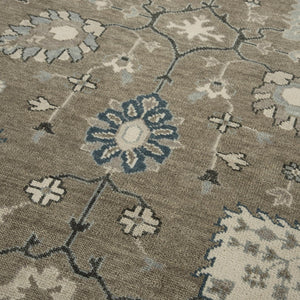 Alora Decor Mila Hand‑Tufted Floral Transitional Rug In Brown Blue Charcoal — Plush Wool-Tencel Blend, Durable Elegance 10' x 14' 02702710400121014
