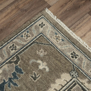 Alora Decor Mila Hand‑Tufted Floral Transitional Rug In Brown Blue Charcoal — Plush Wool-Tencel Blend, Durable Elegance 10' x 14' 02702710400121014