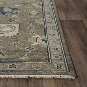 Alora Decor Mila Hand‑Tufted Floral Transitional Rug In Brown Blue Charcoal — Plush Wool-Tencel Blend, Durable Elegance 10' x 14' 02702710400121014