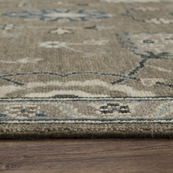 Alora Decor Mila Hand‑Tufted Floral Transitional Rug In Brown Blue Charcoal — Plush Wool-Tencel Blend, Durable Elegance 10' x 14' 02702710400121014