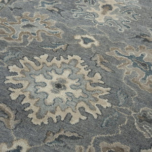Alora Decor Mila Hand-Knotted Gray Transitional Rug With Wool-Tencel Blend For Durable Softness And Timeless Style 10' x 14' 02702710500331014