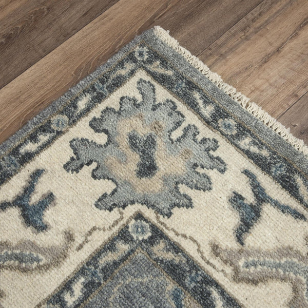 Alora Decor Mila Hand-Knotted Gray Transitional Rug With Wool-Tencel Blend For Durable Softness And Timeless Style 10' x 14' 02702710500331014