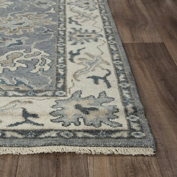Alora Decor Mila Hand-Knotted Gray Transitional Rug With Wool-Tencel Blend For Durable Softness And Timeless Style 10' x 14' 02702710500331014