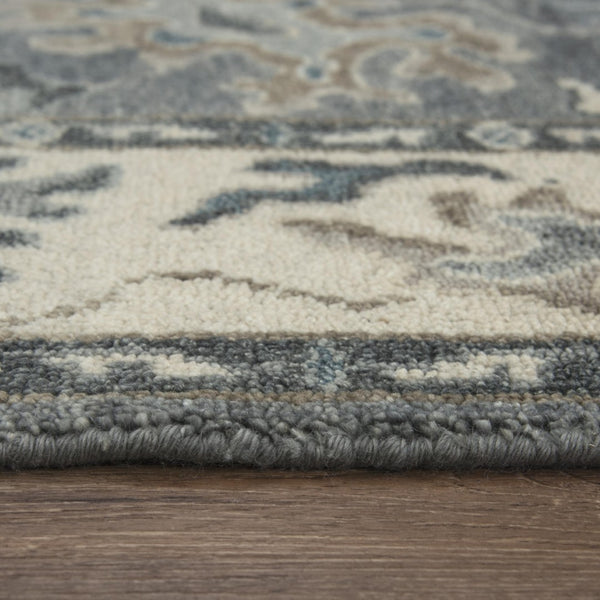 Alora Decor Mila Hand-Knotted Gray Transitional Rug With Wool-Tencel Blend For Durable Softness And Timeless Style 10' x 14' 02702710500331014