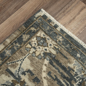 Alora Decor Mila Hand-Knotted Beige Rectangle Rug With Wool-Tencel Blend — Durable, Soft, Transitional Style 10' x 14' 02702710600041014