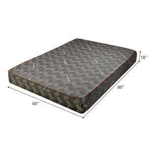 English Elm 10 Inch Queen Mattress Copper Infused Foam 7 Zone Support Breathable Certipur Certified Black And Silver W5081P394347