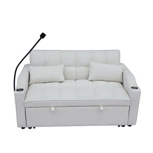 English Elm Modern Velvet Convertible Loveseat Sleeper Sofa with Reclining Backrest for Small Spaces W311P195249