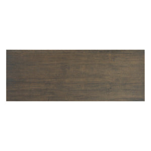 English Elm U_style Farmhouse Pine Veneer Buffet Cabinet with Double Doors for Kitchen or Entryway Dark Brown N711P410389B