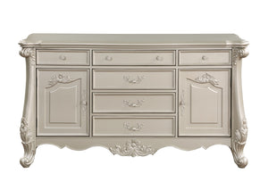 English Elm Bently Six Drawer Champagne Lacquer Dresser with Cabinet Storage for Primary Bedroom B2726P496937