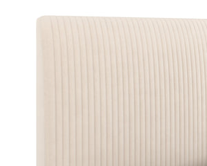 Sunpan Harris Bed - Modern Upholstered Design with Fine Tufting and Stainless Steel Gold Legs for Style King