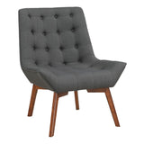 OSP Home Furnishings Shelly Tufted Chair Charcoal