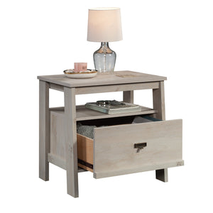 English Elm Night Stand - Versatile Brown Finish With Smooth-Glide Drawer & Open Shelf For Stylish Storage Solutions B356P367906