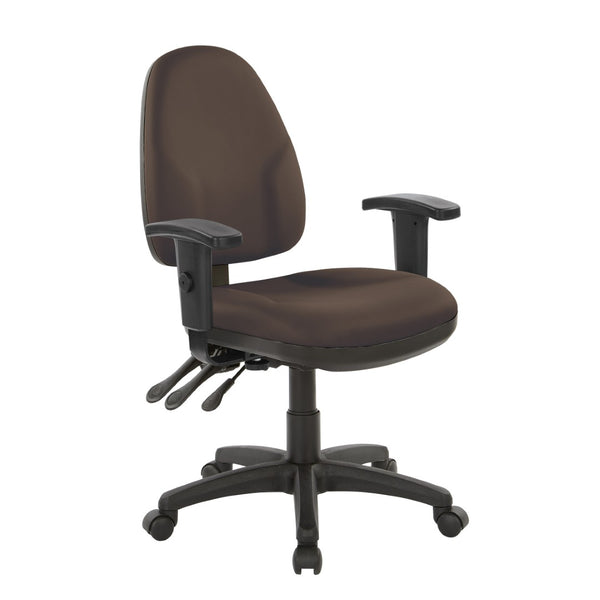 OSP Home Furnishings Dual Function Office Chair with Lumbar Support Foam Seat and Adjustable Arms for Desk Work 36427-R102