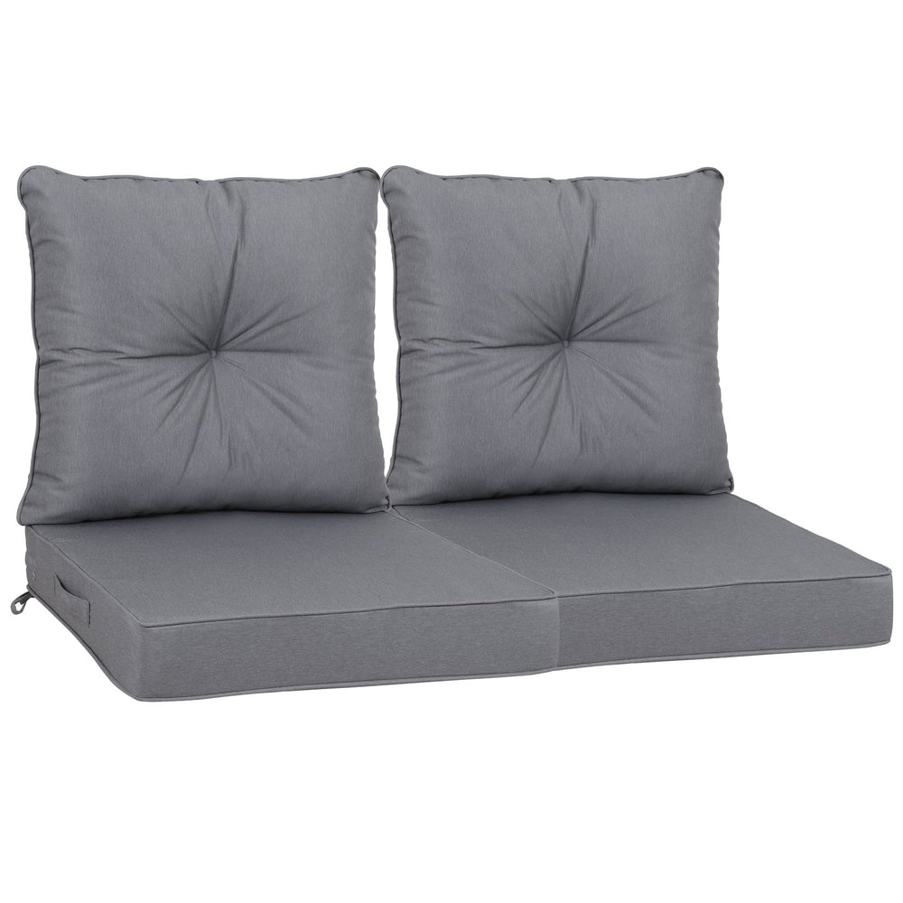 English Elm Outdoor Deep Seat Cushions for Patio Furniture Waterproof Replacement Chair Cushions Set of 2 17x15x16 Durable Comfort Grey W419P290491