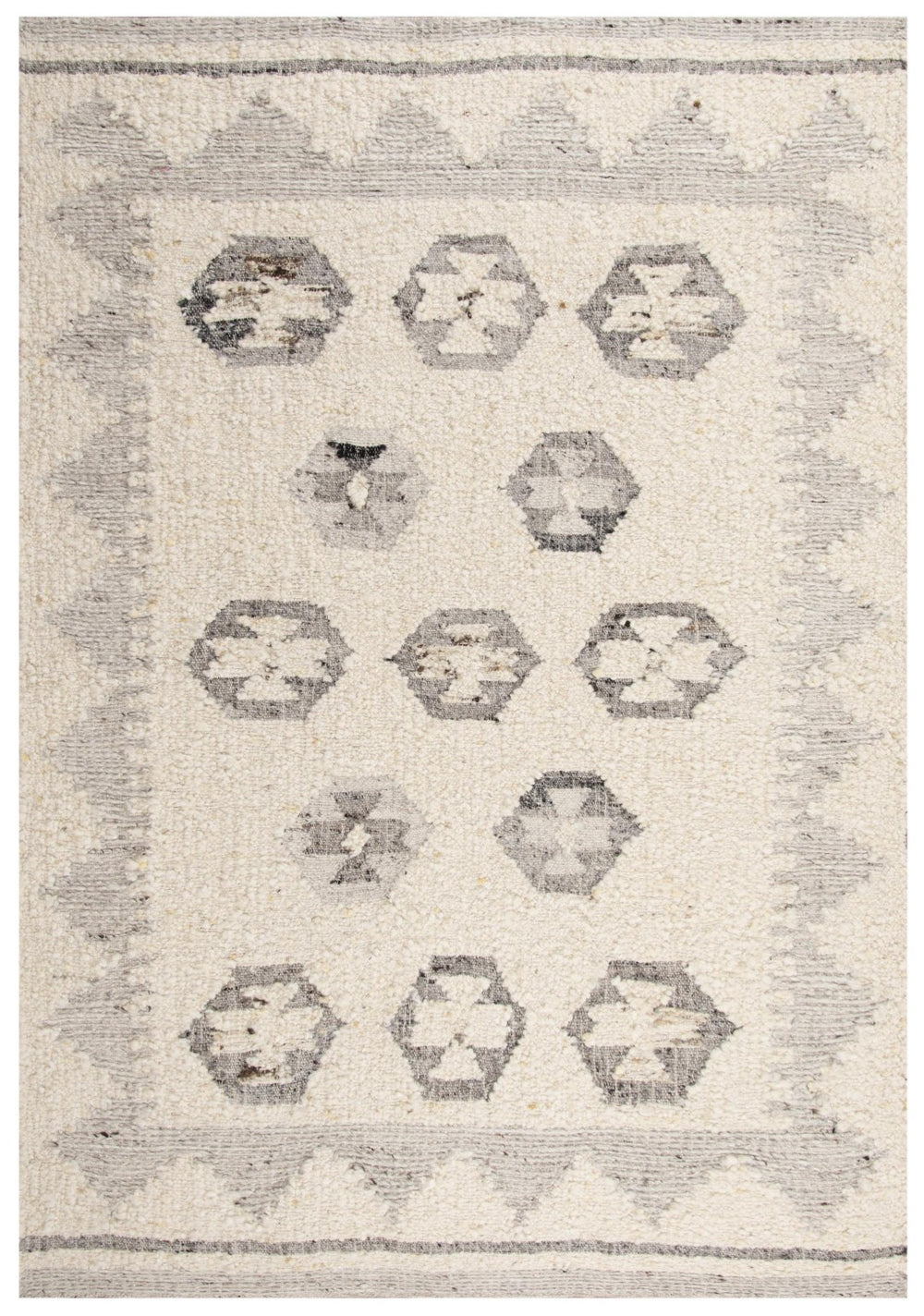 Alora Decor Taos Hand-Woven Dhurrie Rug In Silver Ivory — 90% Hand-Spun Wool 10% Cotton, Transitional Chic 9' x 12' 02802810179370912