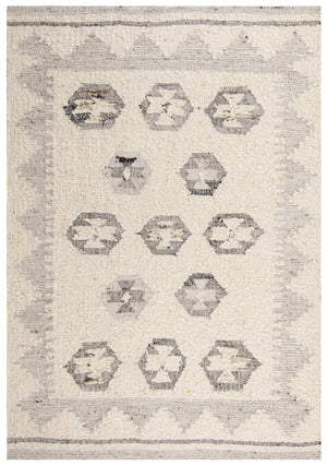 Alora Decor Taos Hand-Woven Dhurrie Rug In Silver Ivory — 90% Hand-Spun Wool 10% Cotton, Transitional Chic 9' x 12' 02802810179370912
