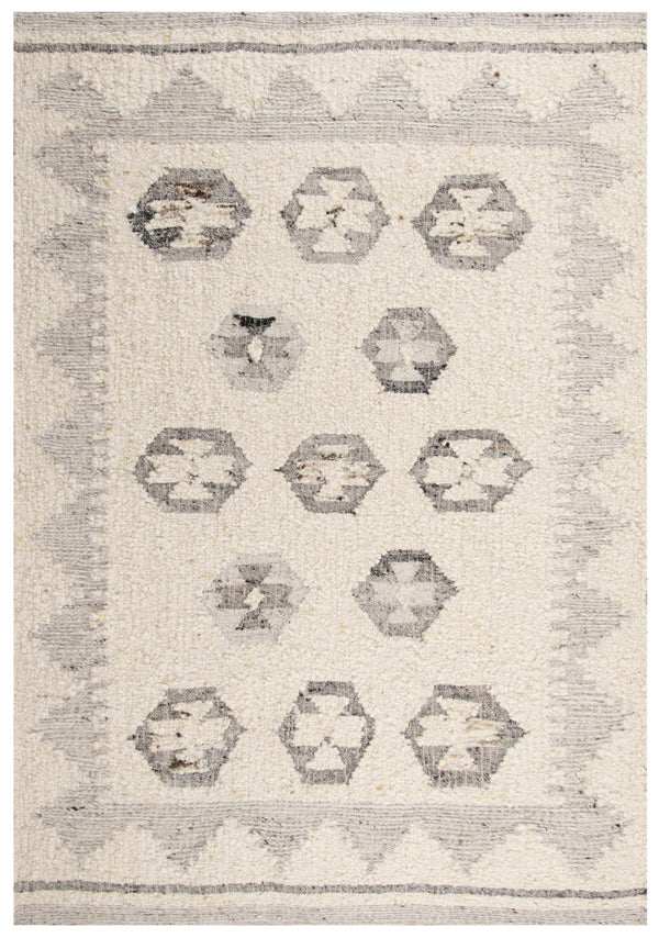 Alora Decor Taos Hand-Woven Dhurrie Rug In Silver Ivory — 90% Hand-Spun Wool 10% Cotton, Transitional Chic 9' x 12' 02802810179370912