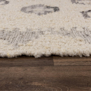 Alora Decor Taos Hand-Woven Dhurrie Rug In Silver Ivory — 90% Hand-Spun Wool 10% Cotton, Transitional Chic 9' x 12' 02802810179370912