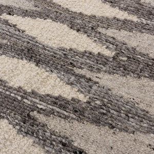 Alora Decor Taos Hand‑Woven Gray Dhurrie Rug — Hand‑Spun Wool/Cotton Blend, Serged Edges, Neutral Chic 5' x 7'6" 02802810279330576