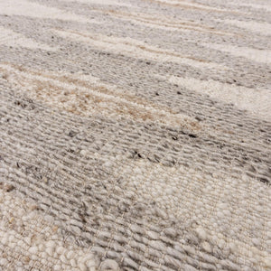 Alora Decor Taos Hand‑Woven Beige Dhurrie Rug — 90% Hand‑Spun Wool, 10% Cotton, Durable Neutral Texture 9' x 12' 02802810304370912