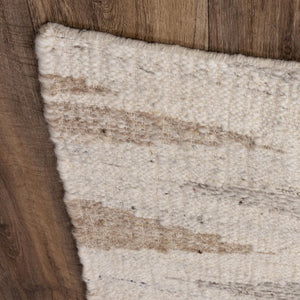 Alora Decor Taos Hand‑Woven Beige Dhurrie Rug — 90% Hand‑Spun Wool, 10% Cotton, Durable Neutral Texture 9' x 12' 02802810304370912
