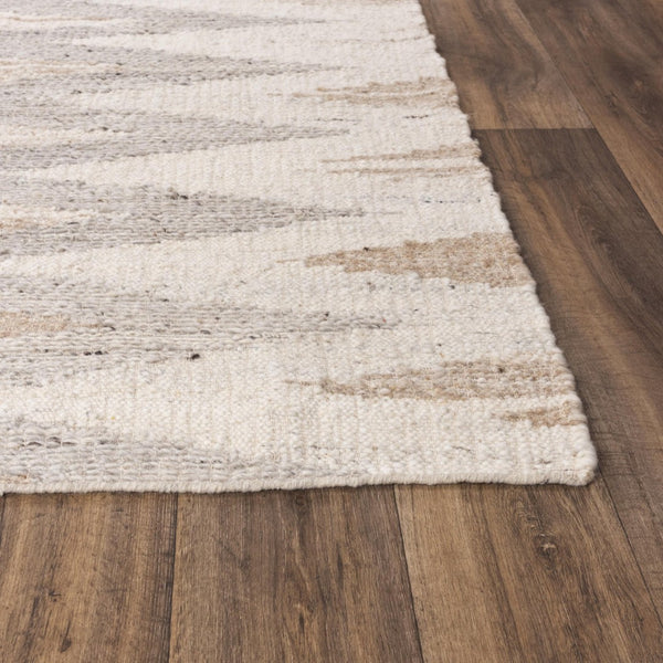 Alora Decor Taos Hand‑Woven Beige Dhurrie Rug — 90% Hand‑Spun Wool, 10% Cotton, Durable Neutral Texture 9' x 12' 02802810304370912