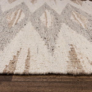 Alora Decor Taos Hand‑Woven Beige Dhurrie Rug — 90% Hand‑Spun Wool, 10% Cotton, Durable Neutral Texture 9' x 12' 02802810304370912