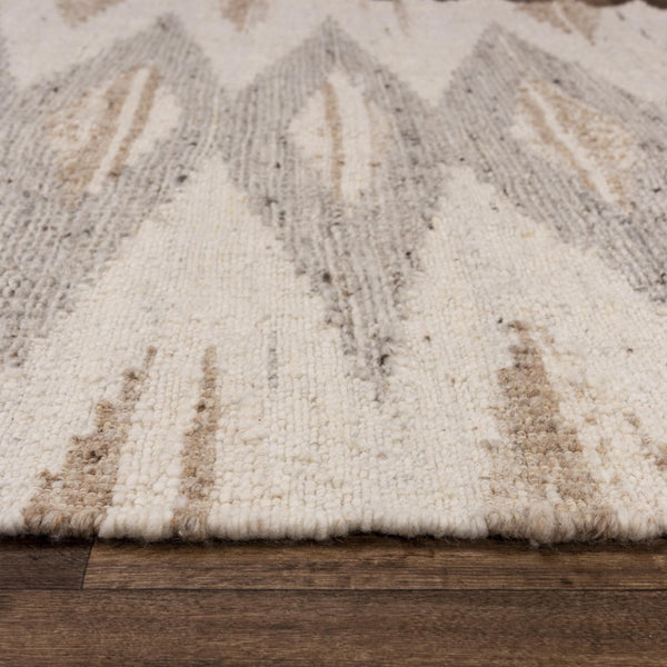 Alora Decor Taos Hand‑Woven Beige Dhurrie Rug — 90% Hand‑Spun Wool, 10% Cotton, Durable Neutral Texture 9' x 12' 02802810304370912