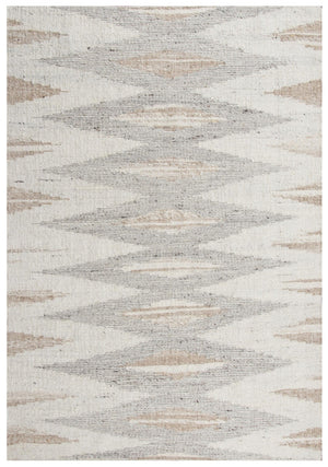 Alora Decor Taos Hand‑Woven Beige Dhurrie Rug — 90% Hand‑Spun Wool, 10% Cotton, Durable Neutral Texture 9' x 12' 02802810304370912