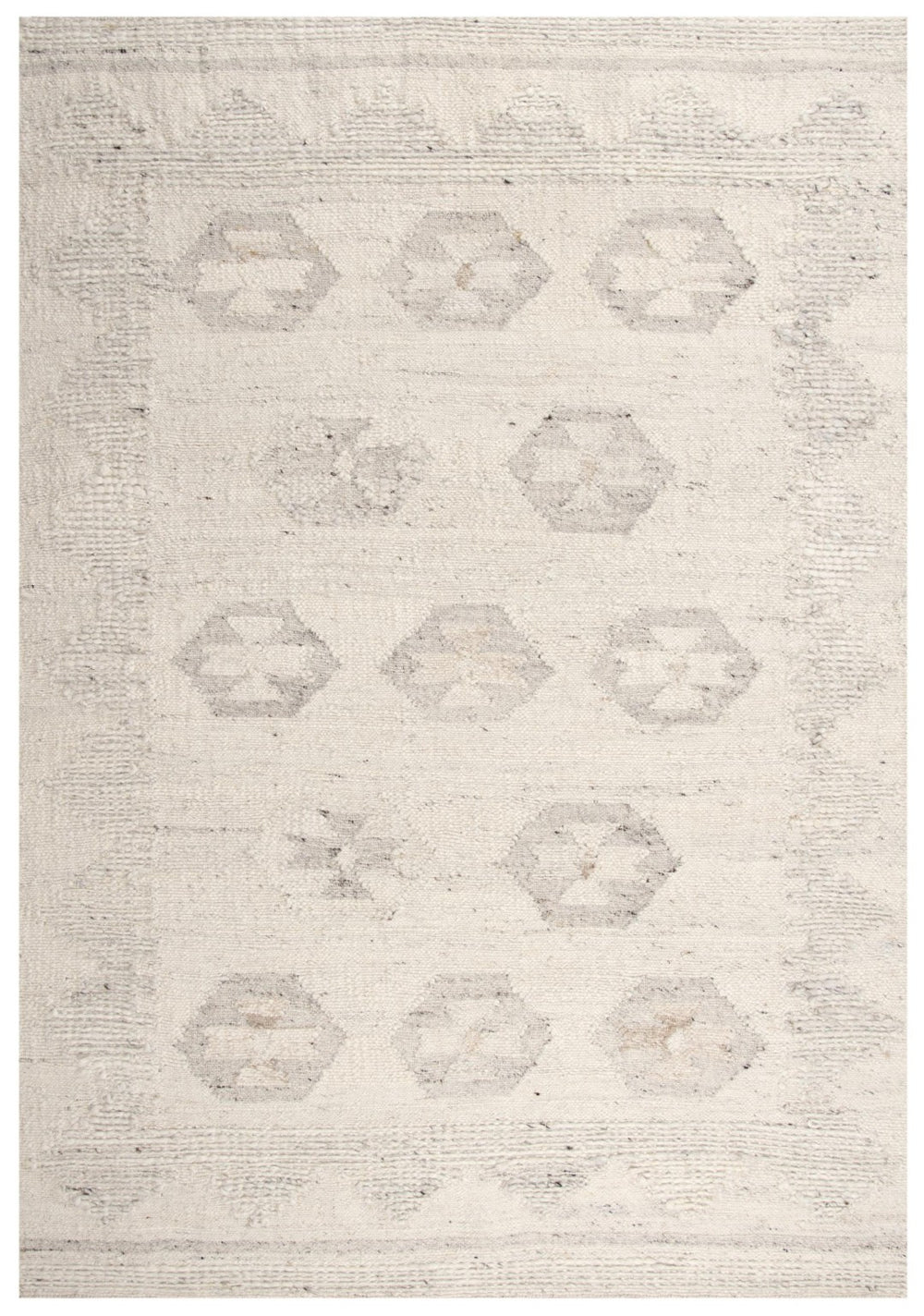 Alora Decor Taos Hand-Woven Dhurrie Rug In Neutral Ivory — Soft Hand-Spun Wool & Cotton Blend, Low Profile 9' x 12' 02802810400370912