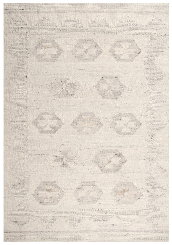 Alora Decor Taos Hand-Woven Dhurrie Rug In Neutral Ivory — Soft Hand-Spun Wool & Cotton Blend, Low Profile 9' x 12' 02802810400370912