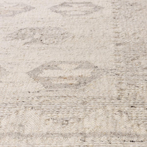 Alora Decor Taos Hand-Woven Dhurrie Rug In Neutral Ivory — Soft Hand-Spun Wool & Cotton Blend, Low Profile 9' x 12' 02802810400370912