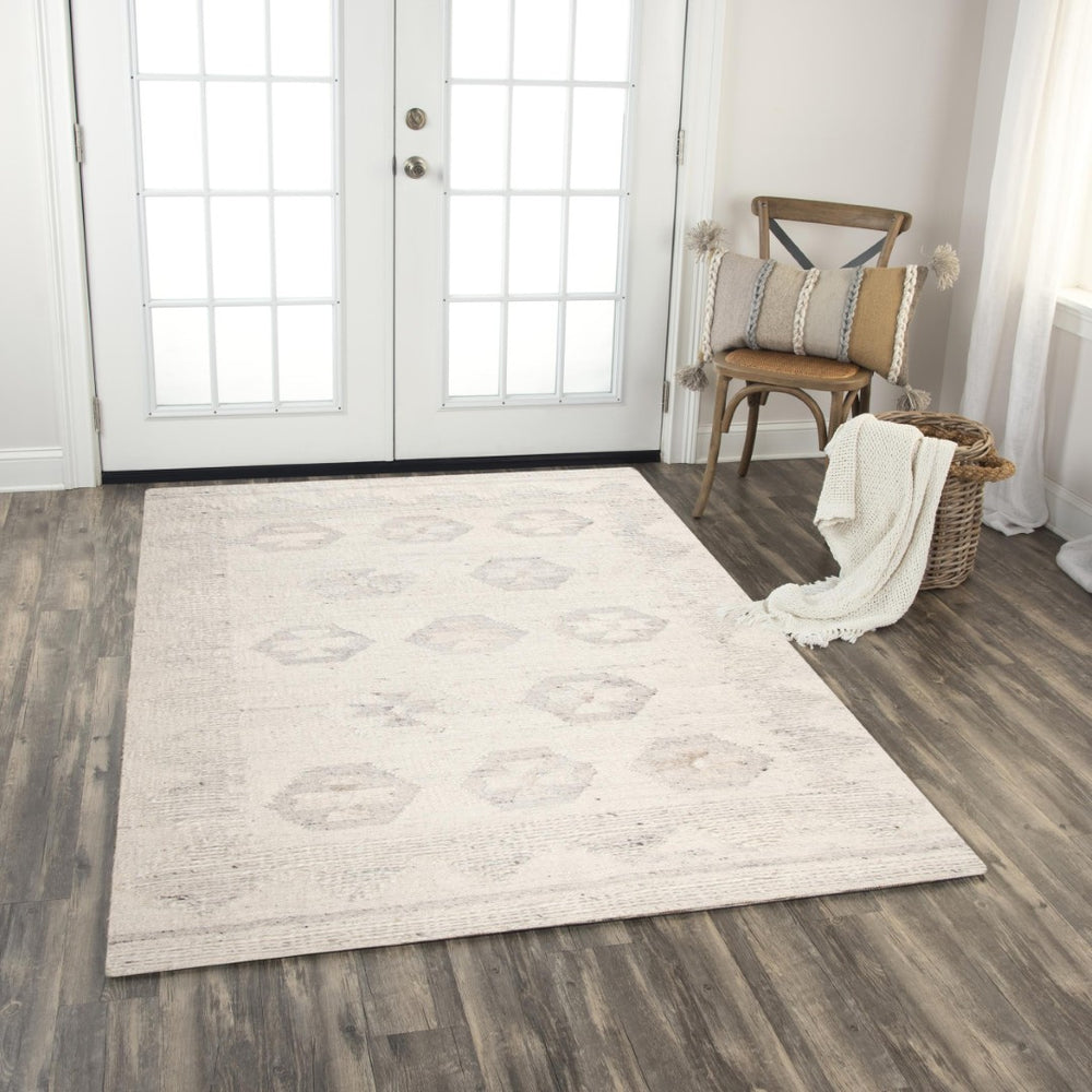Alora Decor Taos Hand-Woven Dhurrie Rug In Neutral Ivory — Soft Hand-Spun Wool & Cotton Blend, Low Profile 9' x 12' 02802810400370912