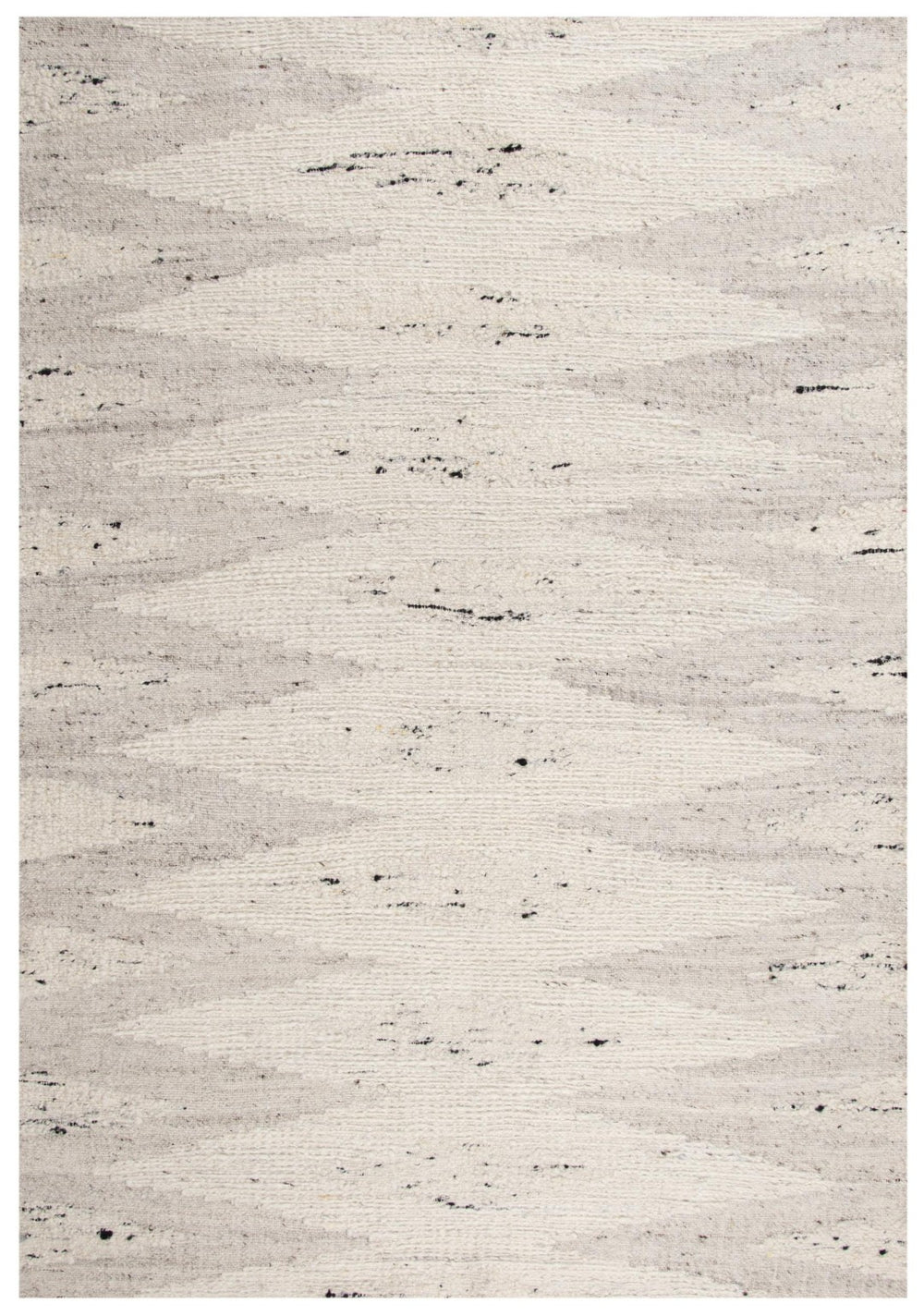 Alora Decor Taos Hand-Woven Ivory Dhurrie Rug — 90% Hand-Spun Wool, 10% Cotton, Soft Durable Transitional Texture 5' x 7'6" 02802810500370576