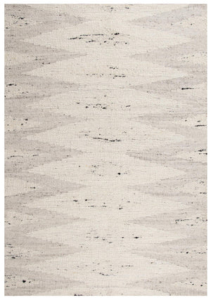 Alora Decor Taos Hand-Woven Ivory Dhurrie Rug — 90% Hand-Spun Wool, 10% Cotton, Soft Durable Transitional Texture 5' x 7'6" 02802810500370576