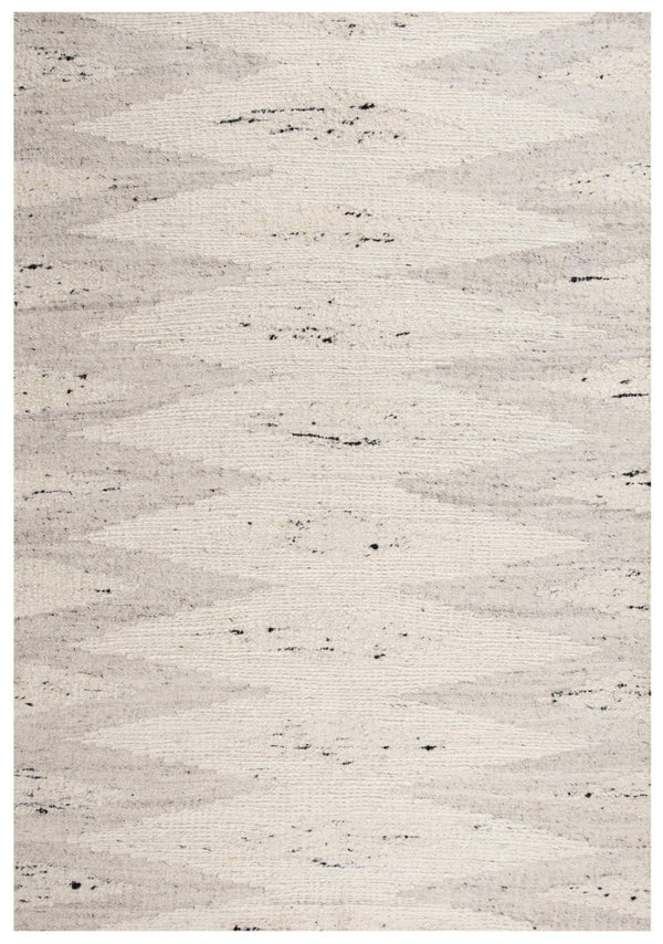 Alora Decor Taos Hand-Woven Ivory Dhurrie Rug — 90% Hand-Spun Wool, 10% Cotton, Soft Durable Transitional Texture 5' x 7'6" 02802810500370576
