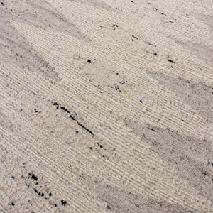 Alora Decor Taos Hand-Woven Ivory Dhurrie Rug — 90% Hand-Spun Wool, 10% Cotton, Soft Durable Transitional Texture 5' x 7'6" 02802810500370576