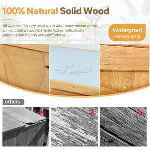 English Elm Potting Bench Hemlock Wood Frame Rust Proof Metal Top Outdoor Garden Work Station W1390P407474
