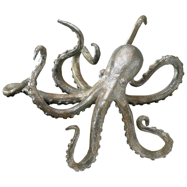 Octopus Shelf Decor Sculpture Pewter 02827 Cyan Design