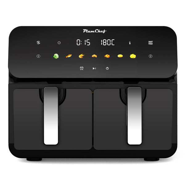 English Elm 10qt Dual Basket Air Fryer with Synccook 1700w Digital Touchscreen Serves Six W1002P484142