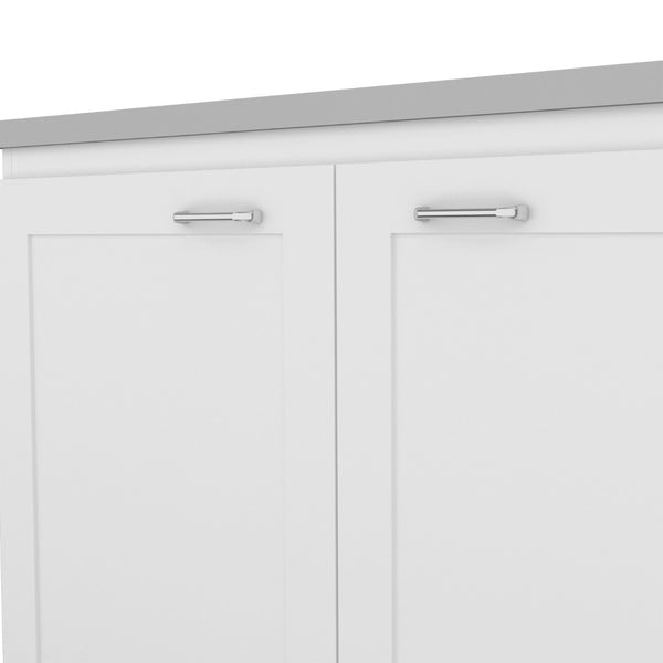 English Elm Perseus Two Piece White Cabinet Set for Kitchen Laundry or Utility Storage B128S00219