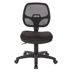 OSP Home Furnishings Mesh Back Ergonomic Task Chair with Lumbar Support and Cushioned Seat for Home Office EM2910