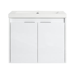 English Elm 36" Bathroom Vanity With Resin Sink, Soft-Close Doors & Side Cabinet For Modern Elegance & Storage W999S00420