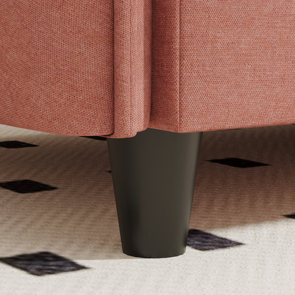 English Elm 107.8'' Modern L-Shaped 3-Seater Sofa Couch With Movable Ottoman & Storage Pocket For Any Space W680S00036