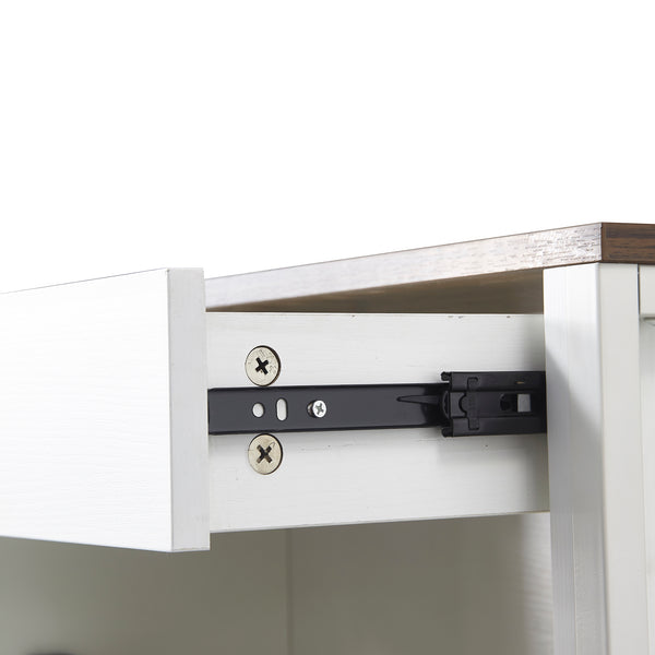 English Elm Shoe Storage Cabinet Slim 3 Flip Drawers + 1 Drawer, Holds 12-15 Pairs, Durable MDF & Metal Frame, Alabaster090 W2948P245239