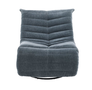 English Elm Talmon Shadow Chenille Glider Recliner with Swivel, Dark Gray Plush Foam Seat, 360° Swivel & Recline B2726P245870